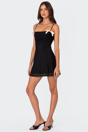 Anette Mesh Mini Dress image number 4