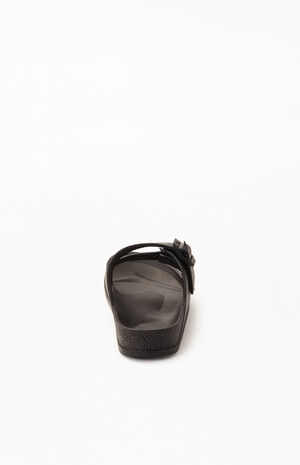 Women's Rubber Double Buckle Slide Sandals image number 3