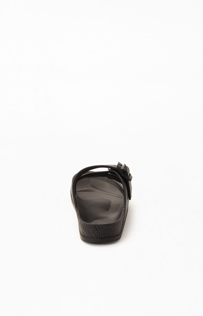 Women's Rubber Double Buckle Slide Sandals