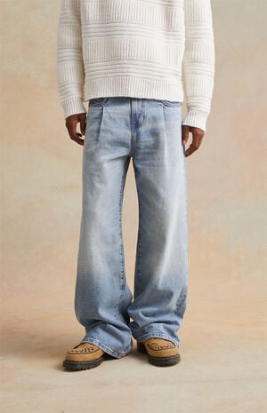 Light Indigo Trouser Extreme Baggy Jeans image number 1