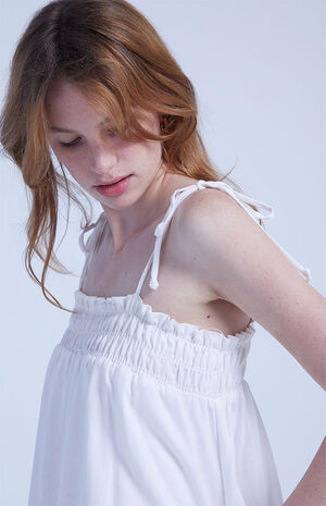 Tie Strap Babydoll Mini Dress image number 2