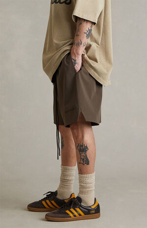 Brown Active Trace Classic Shorts image number 4