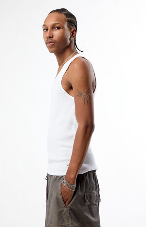 Script Ribbed Tank Top image number 2