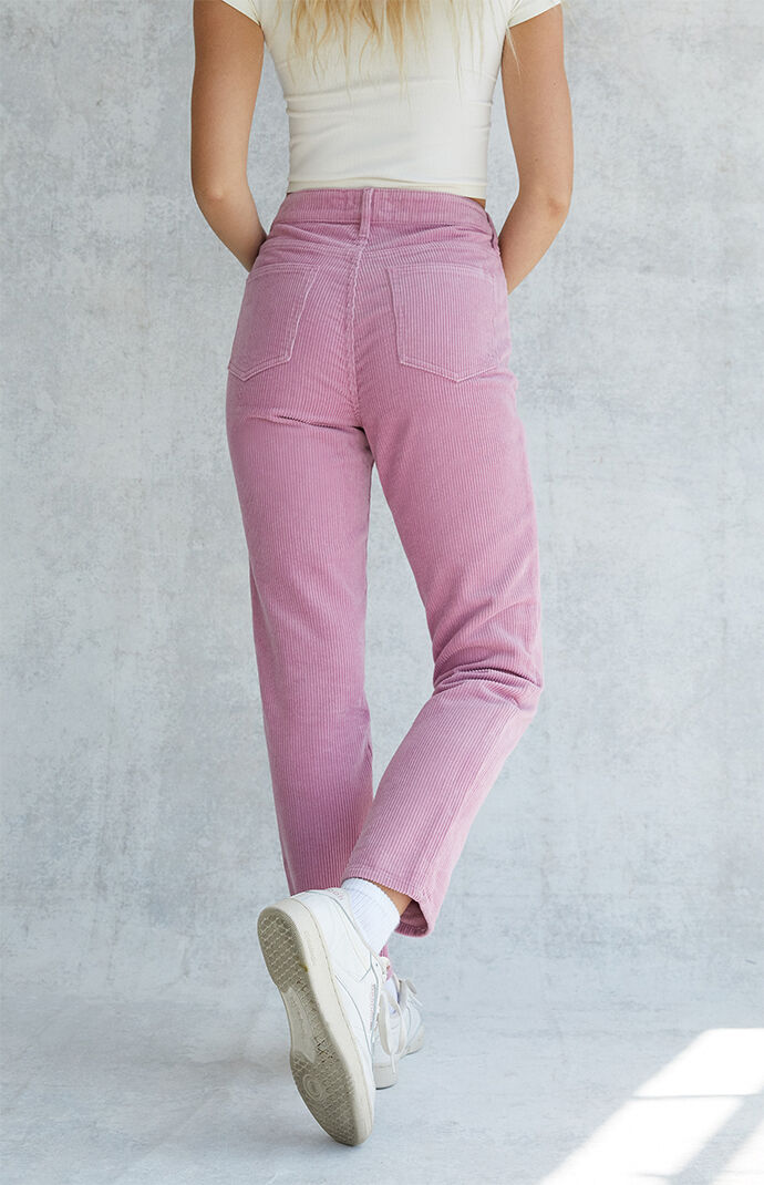 pink corduroy mom jeans