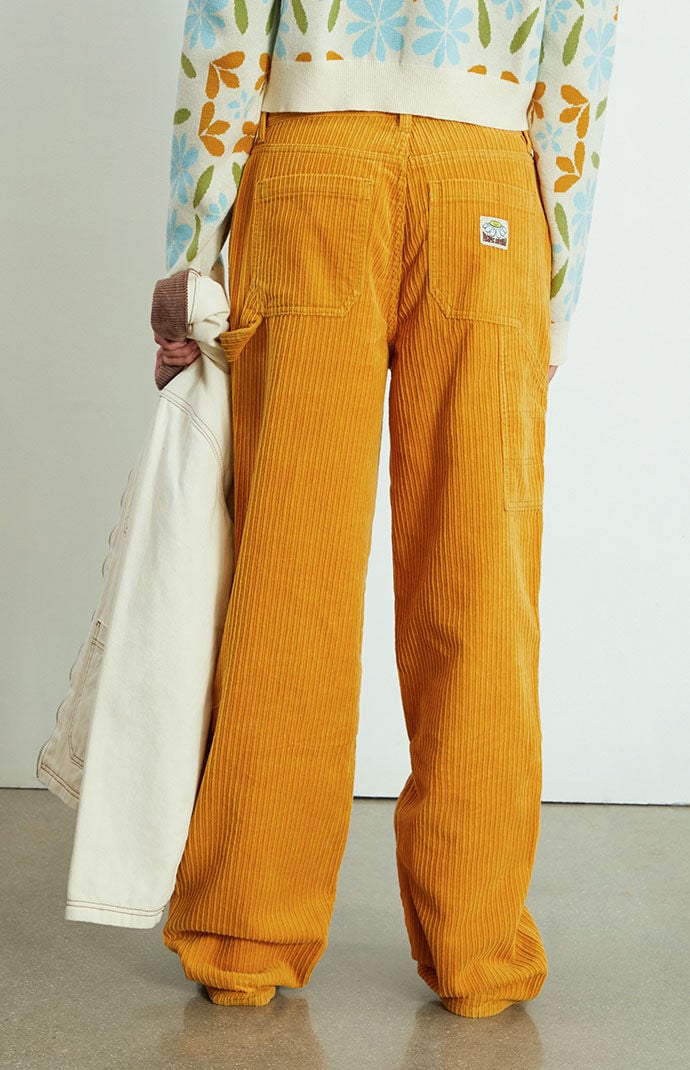 Yellow corduroy pants top