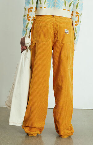 Gold Corduroy Baggy Carpenter Pants image number 4