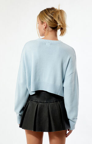 Washed Faux Leather Pleated Mini Skirt image number 4