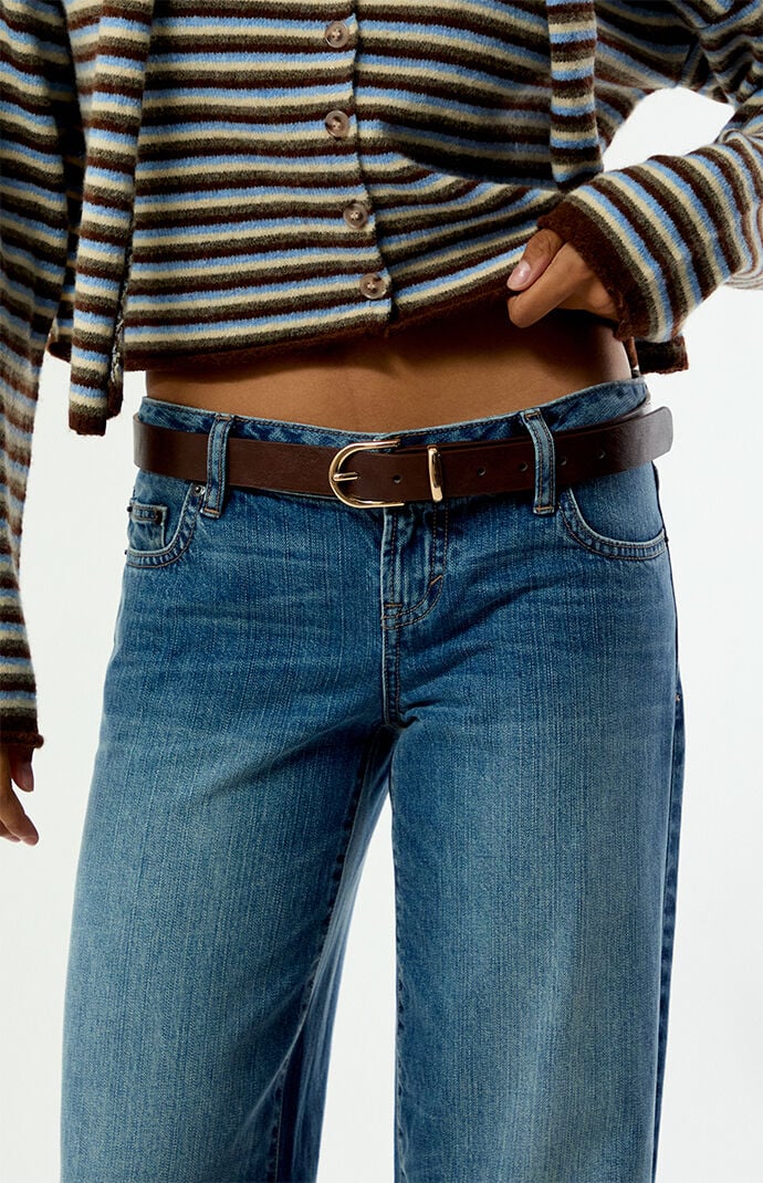 Pacsun 2 Pack Solid Faux Leather Belts