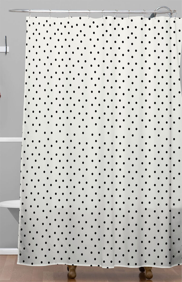 polka dot shower mat