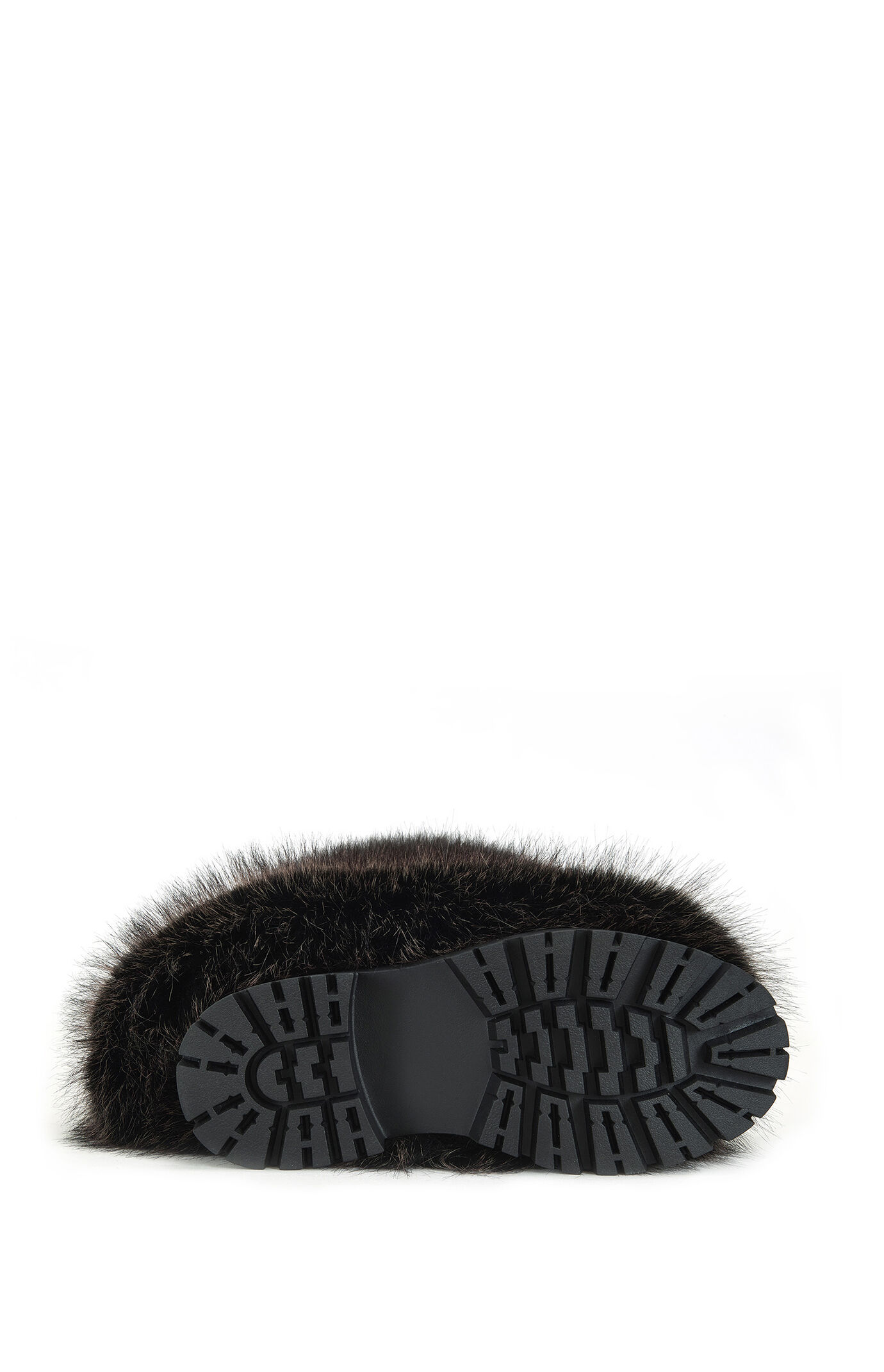 AZALEA WANG Lisboa Brown Cuffed Faux Fur Chunky Booties