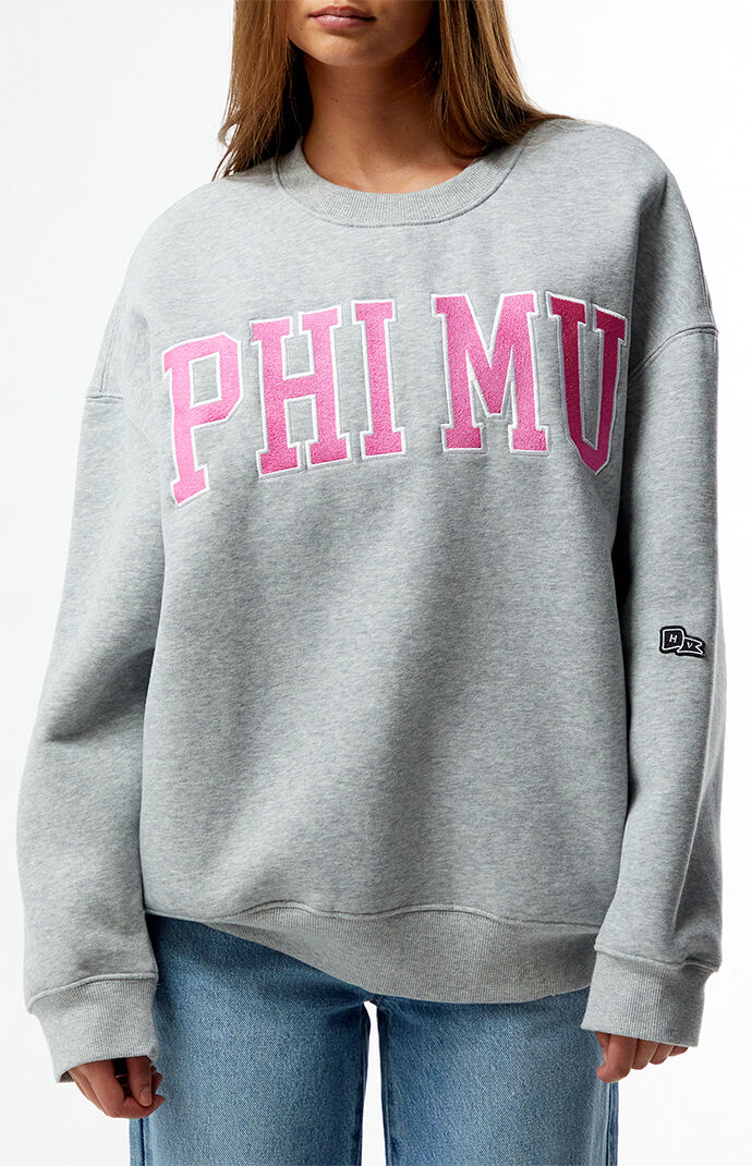HYPE & VICE Phi Mu Offside Crew Neck Oversized Sweatshirt | PacSun