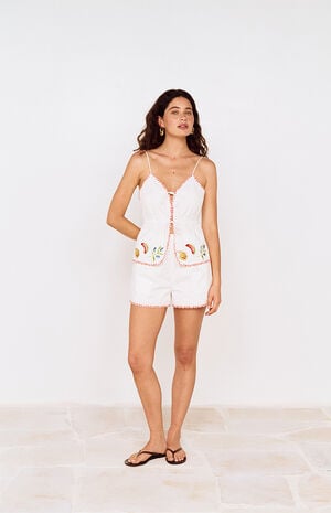 Santorini Embroidered Shorts image number 4