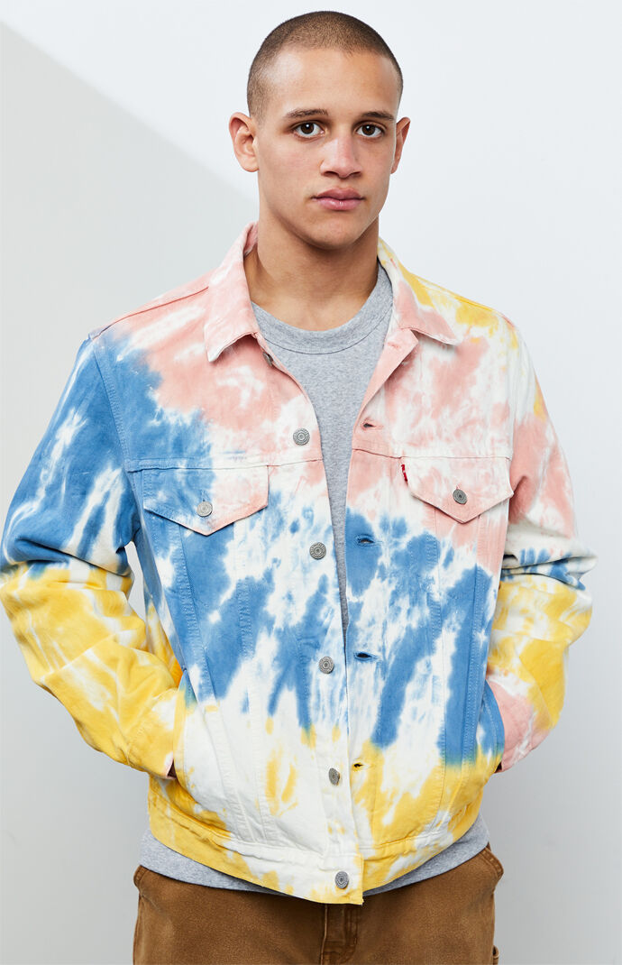 tie dye levi jacket