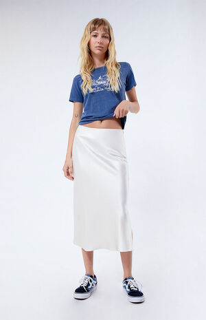 Satin Midi Skirt image number 1