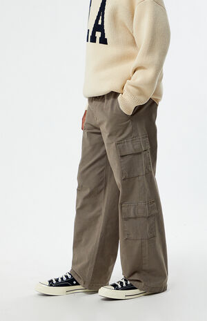 Stretch Green Porter Baggy Cargo Pants image number 3