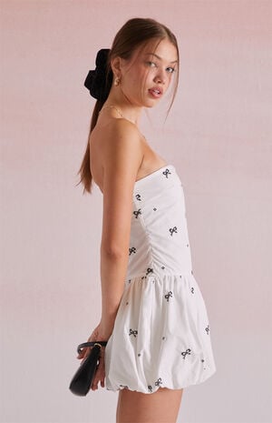Bowie Strapless Bubble Mini Dress image number 2