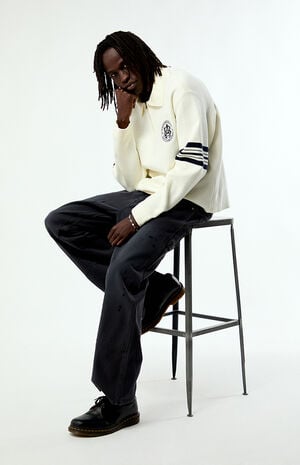 Varsity Stripe Half Zip Sweater image number 5