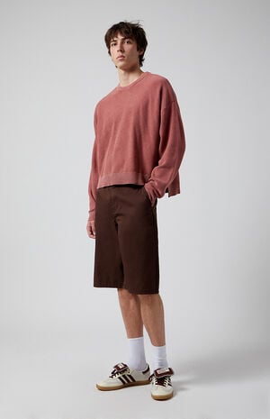 Brown Extreme Baggy Shorts image number 3