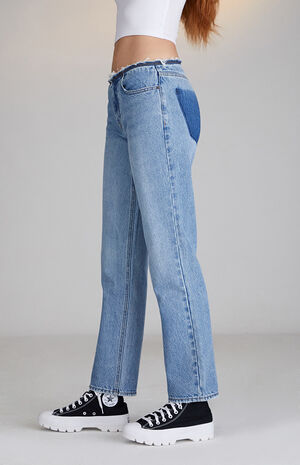 Eco Light Blue Low Rise Jeans image number 3