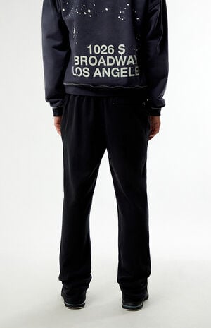 Washed Black Terrain Straight Leg Sweatpants image number 4