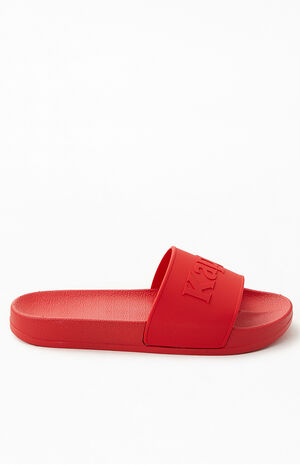 Women's Red Authentic Caesar Slide Sandals image number 2