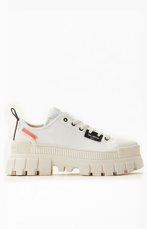 Women's White Revolt Low Textile Sneakers image number 2