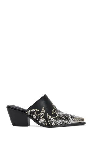 Women's Cecily Black Western Mules image number 1