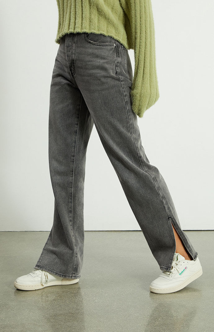 PacSun Gray Slit Dad Jeans PacSun