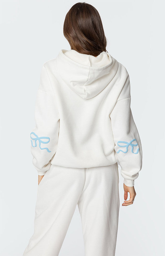 【BAON】[unisex] Haydn Lettering Printed Ribbed Over Hoodie YUNZSXJY Zipper Hoodies for Women Grunge Cross Graphic