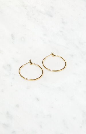 Small Thin Hoop Earrings image number 4