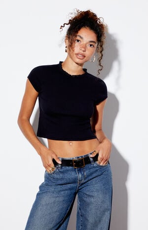 Ruffle Trim T-Shirt image number 1