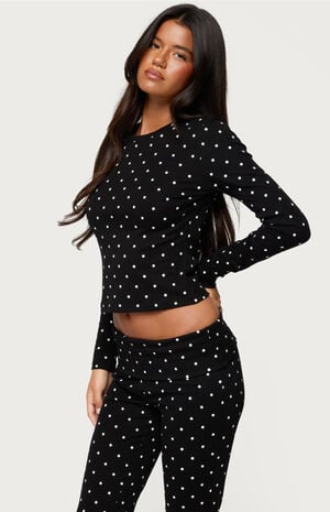 Daliya Polka Dot Long Sleeve Top image number 2