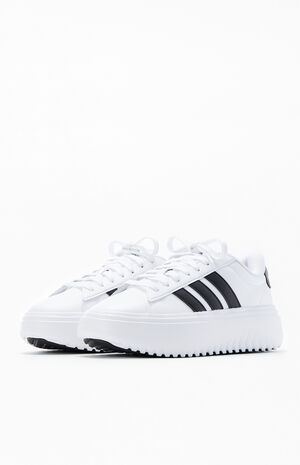 Women's White Grand Court Platform Sneakers image number 2
