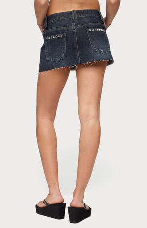 Nicole Studded Denim Mini Skirt image number 3