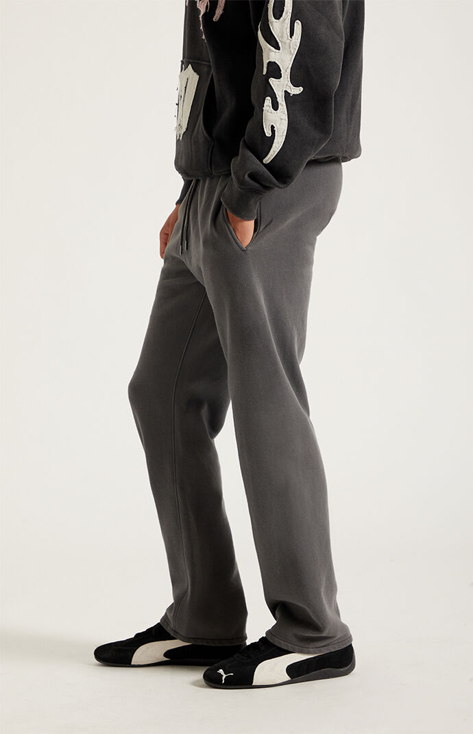 Pacsun Washed Black Straight Leg Sweatpants