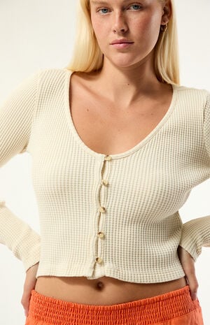 Paxton Long Sleeve Knit Cropped Top image number 2