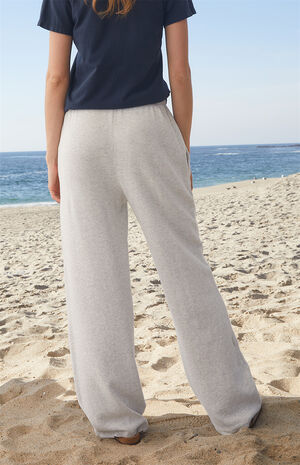 Light Gray Anastasia Waffle Knit Sweatpants image number 3