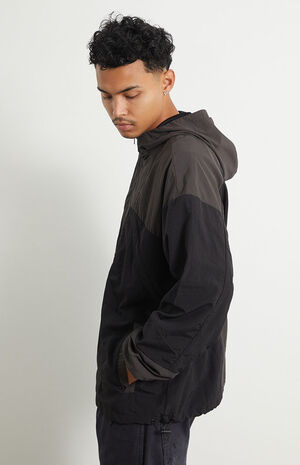 Paneled Nylon Hooded Pullover Hoodie image number 3