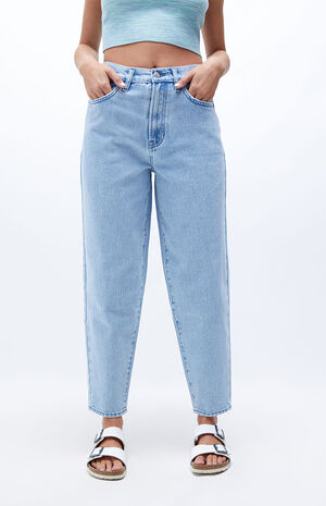 Light Blue High Waisted Balloon Jeans image number 2
