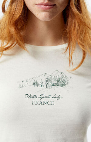 Winter Sports Lodge France Long Sleeve T-Shirt image number 2