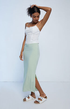 Floral Challis Midi Skirt image number 1