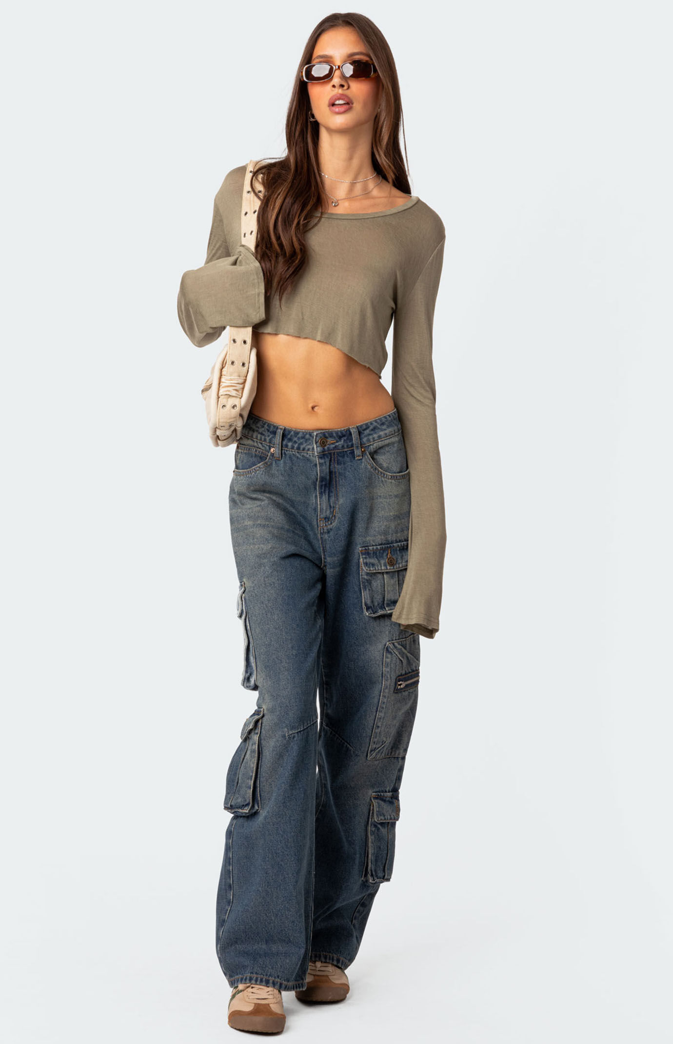 3165 Edikted cute cargo pants カーゴパンツ Oversized Boyfriend Cargo Jeans – edikted
