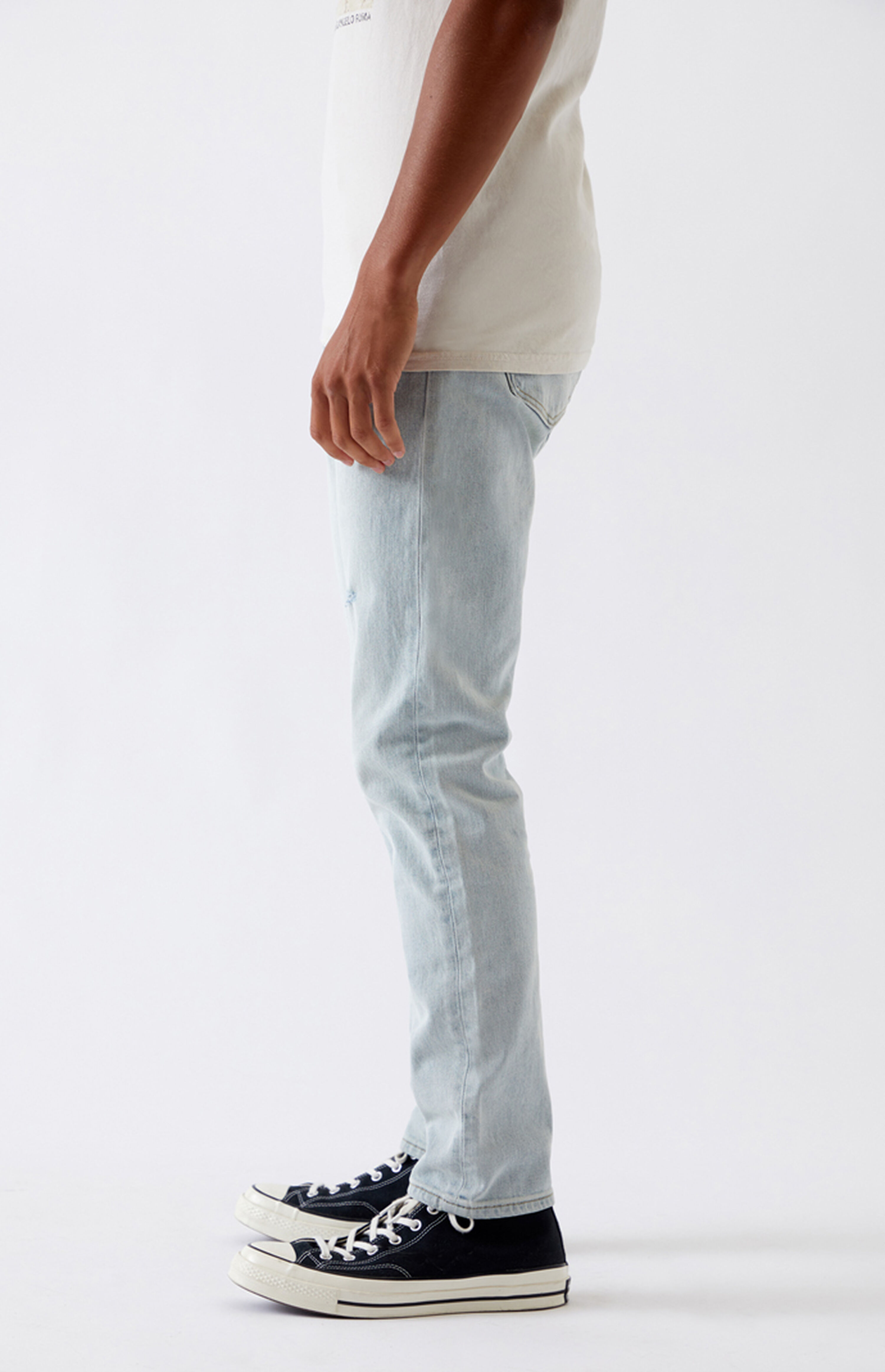 PacSun Light Ripped Slim Taper Jeans PacSun