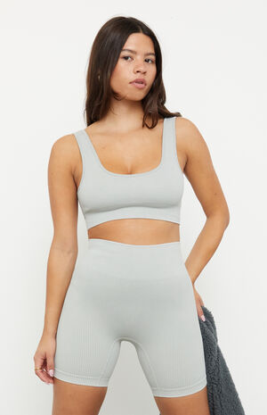 Active Seamless Ribbed Biker Shorts image number 3