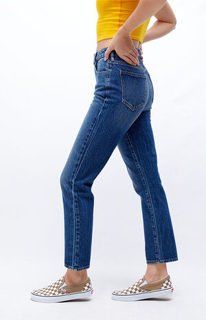 Eco Dark Blue Mom Jeans image number 2