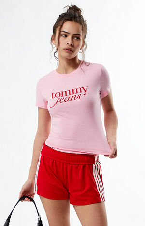 Pink Essential Logo Slim T-Shirt image number 2