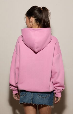 Pink Ultra Soft Fleece Core Washed Pullover Hoodie image number 4