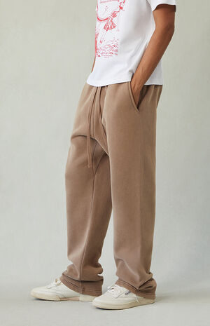 Brown Washed Baggy Sweatpants image number 4