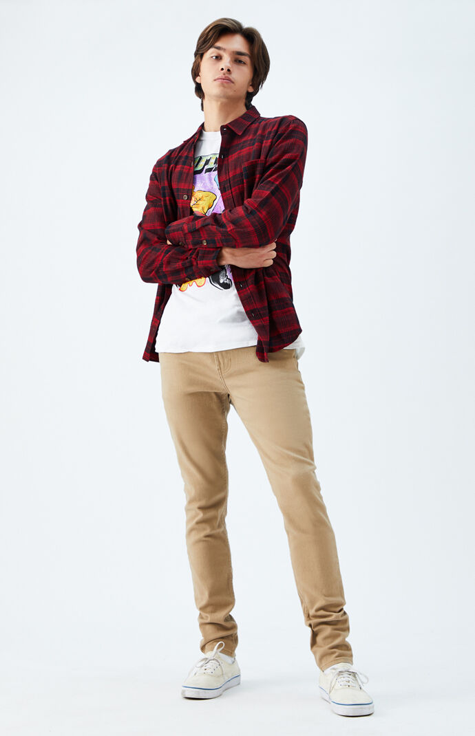 PacSun Tan Stacked Skinny Jeans PacSun