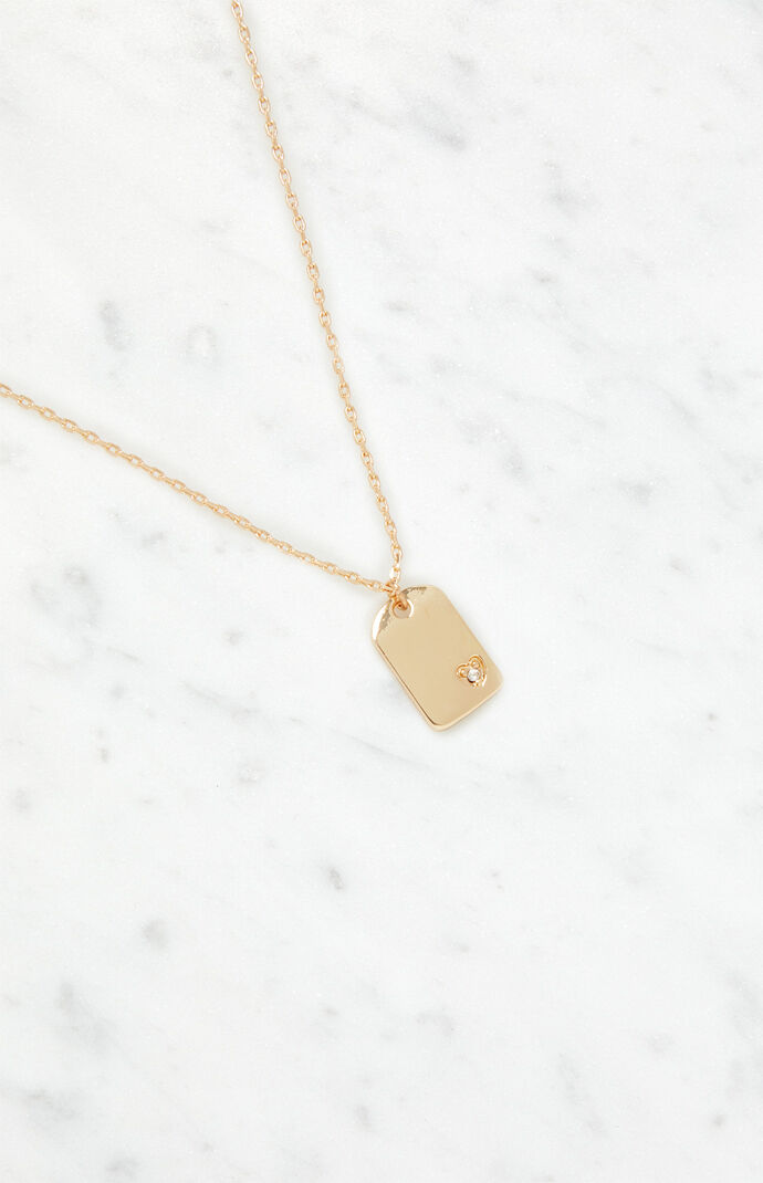 Simple Single Tag Necklace